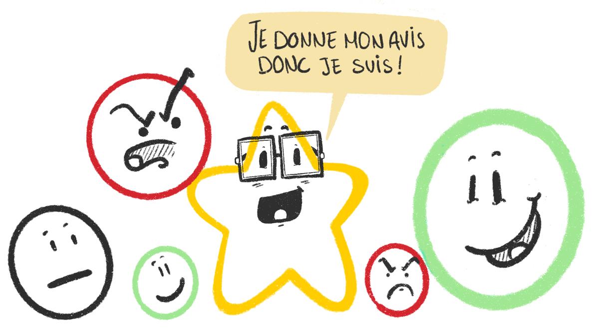 visuel-illustration-livre-blanc-avis-client-dessin-etoiles-smiley-donc-je-suis